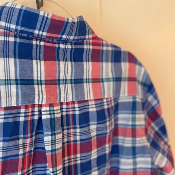 Vineyard Vines Red White Blue Plaid Whale Logo Button-Down Shirt | Size S - Picture 2 of 9
